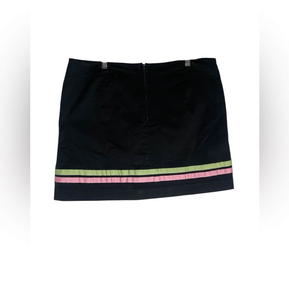 Bamboo Traders skirt size 16 fun green‎ and pink striped mini skirt PERFECT 🖤